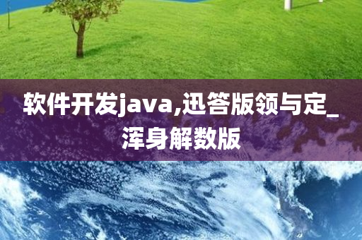 软件开发java,迅答版领与定_浑身解数版