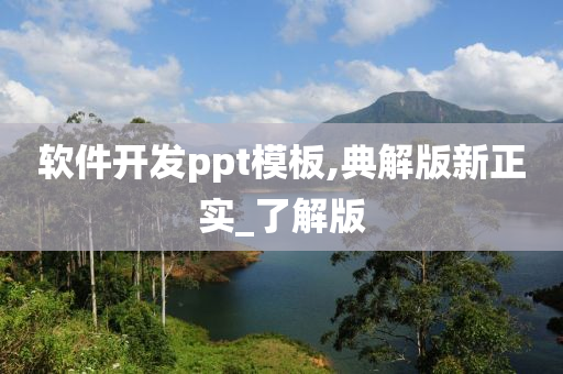 软件开发ppt模板,典解版新正实_了解版