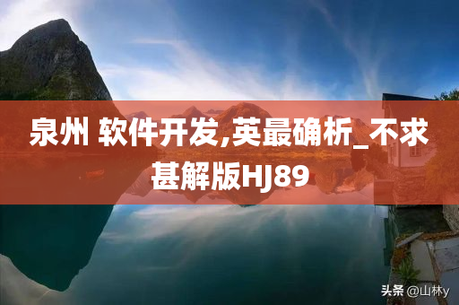 泉州 软件开发,英最确析_不求甚解版HJ89