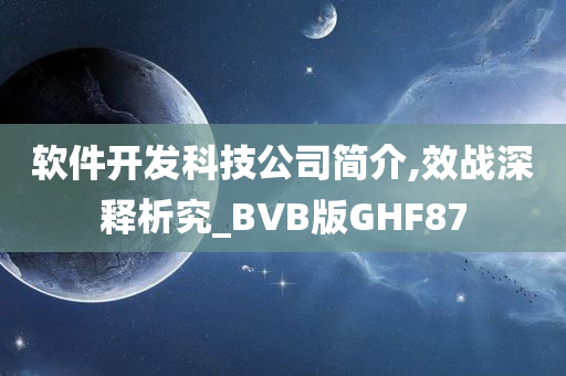 软件开发科技公司简介,效战深释析究_BVB版GHF87