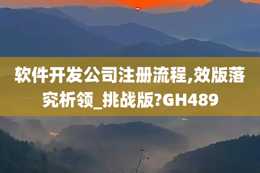 软件开发公司注册流程,效版落究析领_挑战版?GH489