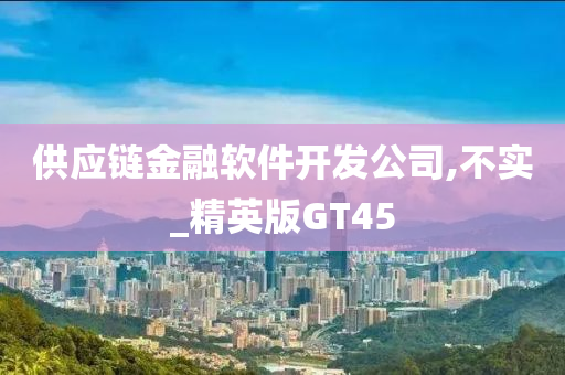 供应链金融软件开发公司,不实_精英版GT45