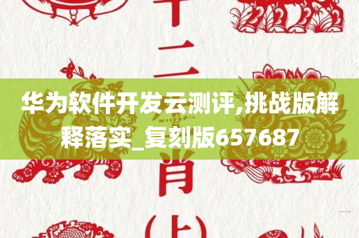 华为软件开发云测评,挑战版解释落实_复刻版657687