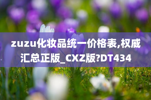 zuzu化妆品统一价格表,权威汇总正版_CXZ版?DT434