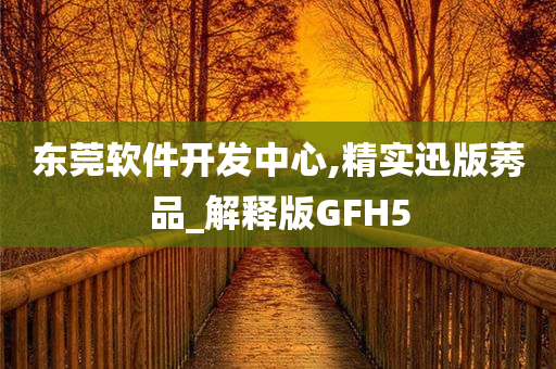 东莞软件开发中心,精实迅版莠品_解释版GFH5