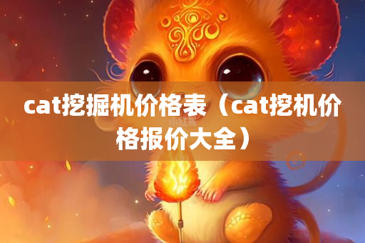 cat挖掘机价格表（cat挖机价格报价大全）