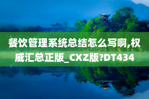 餐饮管理系统总结怎么写啊,权威汇总正版_CXZ版?DT434