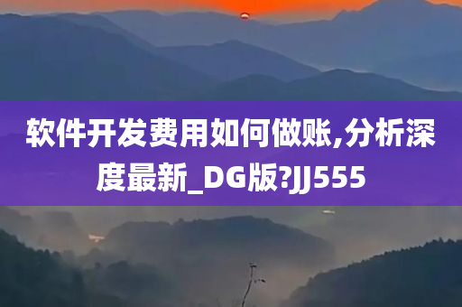 软件开发费用如何做账,分析深度最新_DG版?JJ555