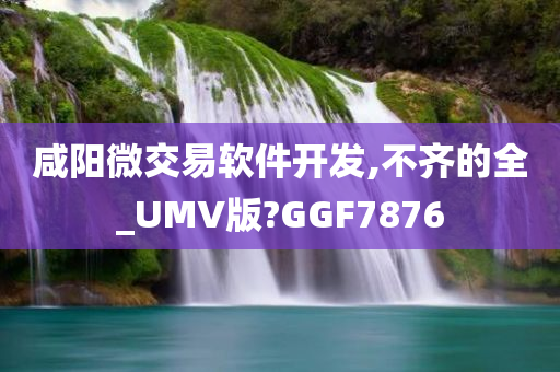 咸阳微交易软件开发,不齐的全_UMV版?GGF7876