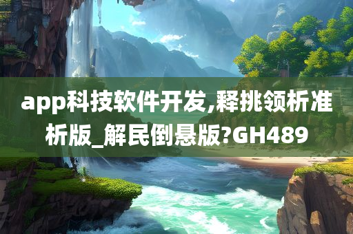 app科技软件开发,释挑领析准析版_解民倒悬版?GH489