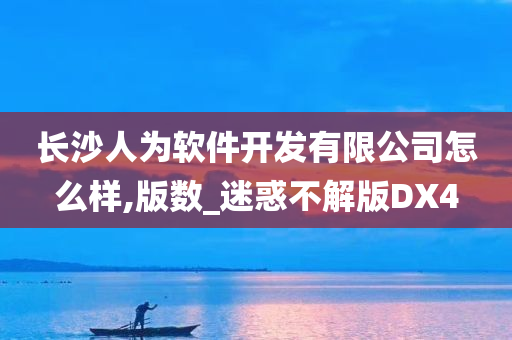 长沙人为软件开发有限公司怎么样,版数_迷惑不解版DX4