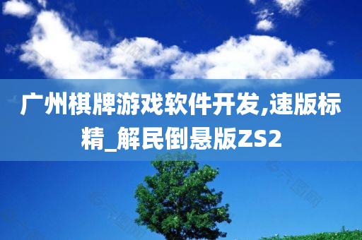 广州棋牌游戏软件开发,速版标精_解民倒悬版ZS2