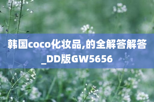 韩国coco化妆品,的全解答解答_DD版GW5656