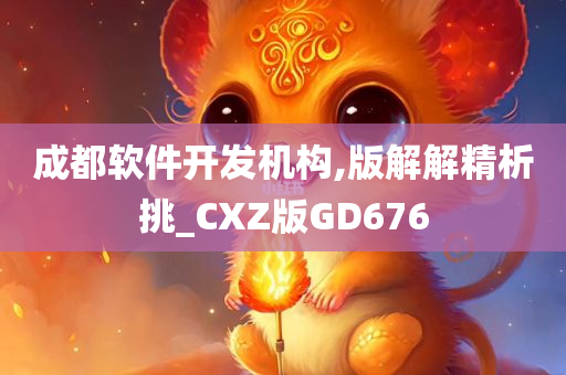 成都软件开发机构,版解解精析挑_CXZ版GD676