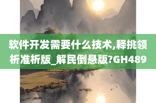 软件开发需要什么技术,释挑领析准析版_解民倒悬版?GH489