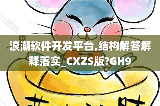 浪潮软件开发平台,结构解答解释落实_CXZS版?GH9