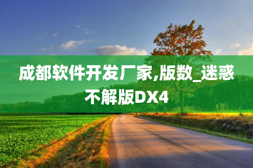 成都软件开发厂家,版数_迷惑不解版DX4