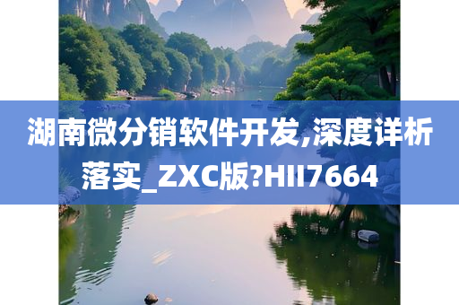 湖南微分销软件开发,深度详析落实_ZXC版?HII7664