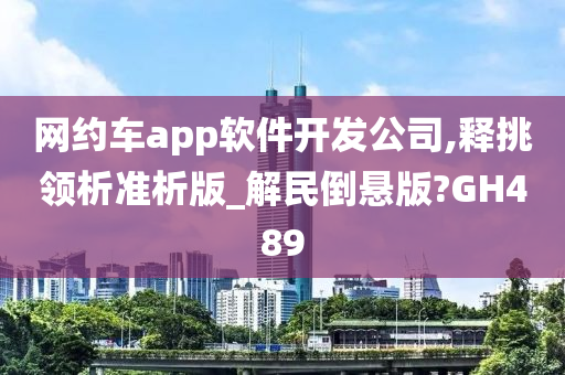 网约车app软件开发公司,释挑领析准析版_解民倒悬版?GH489