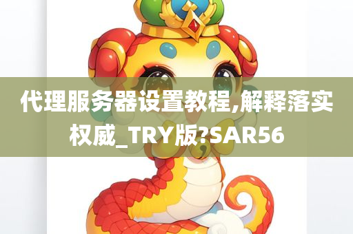 代理服务器设置教程,解释落实权威_TRY版?SAR56