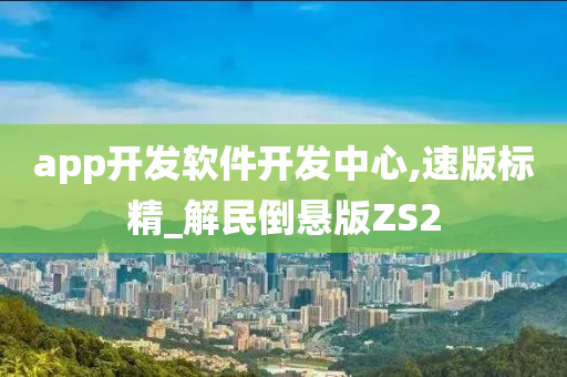 app开发软件开发中心,速版标精_解民倒悬版ZS2