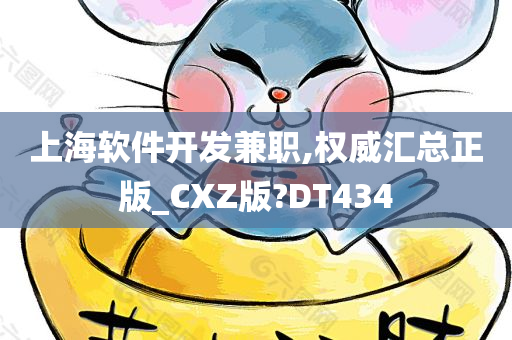 上海软件开发兼职,权威汇总正版_CXZ版?DT434