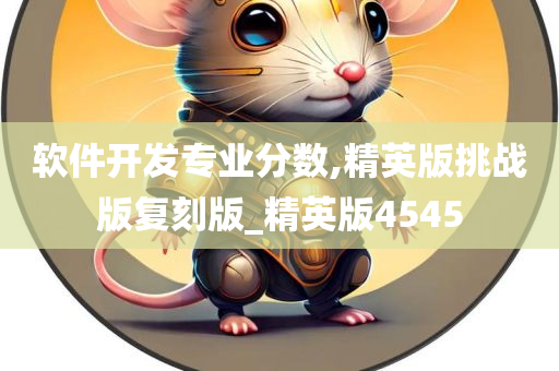 软件开发专业分数,精英版挑战版复刻版_精英版4545