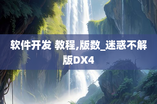 软件开发 教程,版数_迷惑不解版DX4