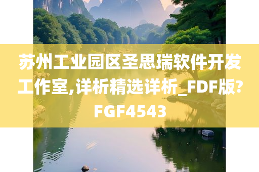 苏州工业园区圣思瑞软件开发工作室,详析精选详析_FDF版?FGF4543