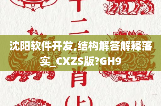 沈阳软件开发,结构解答解释落实_CXZS版?GH9