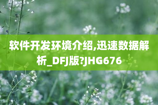 软件开发环境介绍,迅速数据解析_DFJ版?JHG676