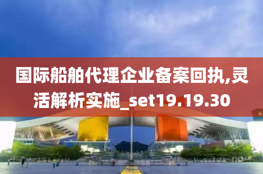 国际船舶代理企业备案回执,灵活解析实施_set19.19.30