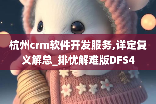 杭州crm软件开发服务,详定复义解总_排忧解难版DFS4