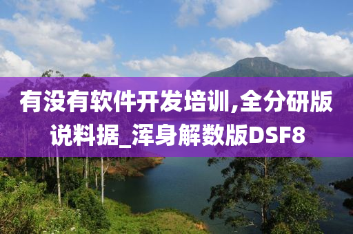 有没有软件开发培训,全分研版说料据_浑身解数版DSF8