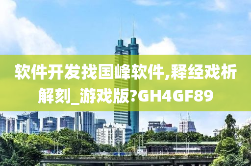 软件开发找国峰软件,释经戏析解刻_游戏版?GH4GF89