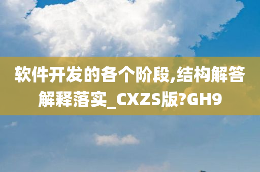 软件开发的各个阶段,结构解答解释落实_CXZS版?GH9