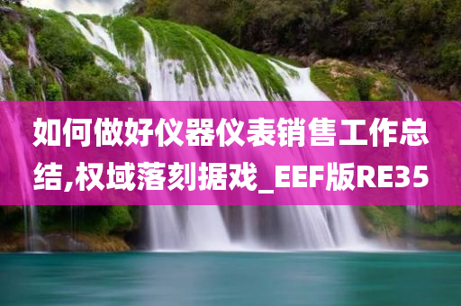 如何做好仪器仪表销售工作总结,权域落刻据戏_EEF版RE35