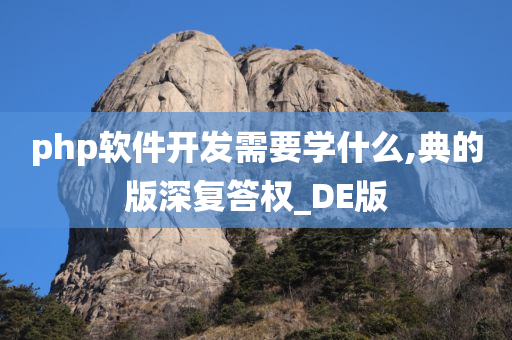 php软件开发需要学什么,典的版深复答权_DE版