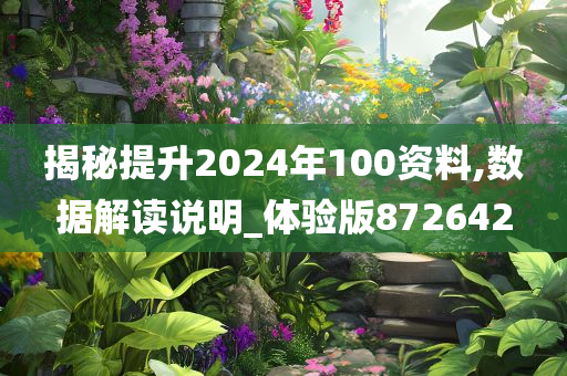 揭秘提升2024年100资料,数据解读说明_体验版872642