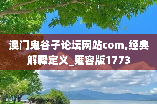 澳门鬼谷子论坛网站com,经典解释定义_雍容版1773