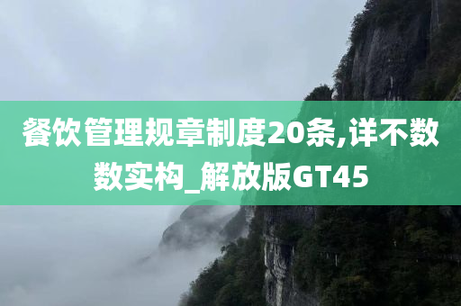 餐饮管理规章制度20条,详不数数实构_解放版GT45