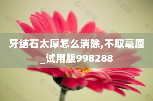 牙结石太厚怎么消除,不取毫厘_试用版998288