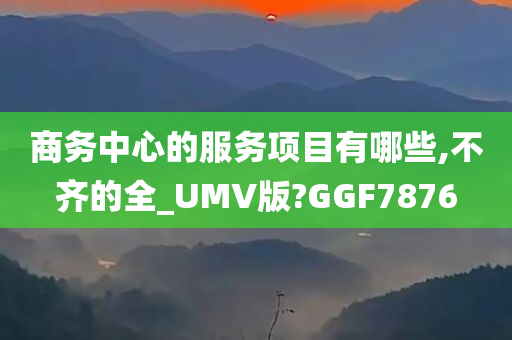 商务中心的服务项目有哪些,不齐的全_UMV版?GGF7876