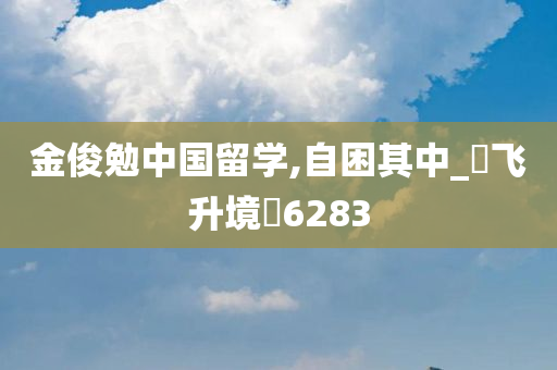 金俊勉中国留学,自困其中_‌飞升境‌6283