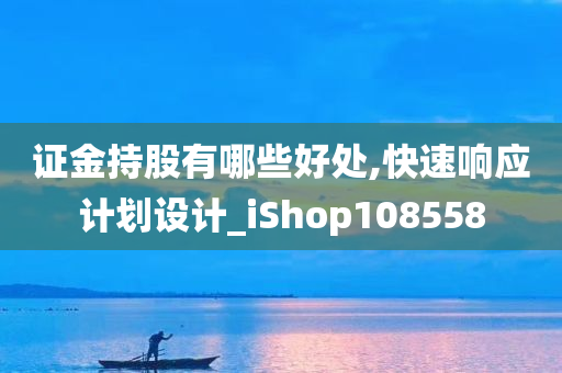 证金持股有哪些好处,快速响应计划设计_iShop108558