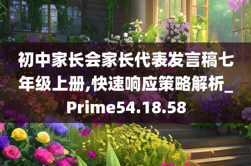 初中家长会家长代表发言稿七年级上册,快速响应策略解析_Prime54.18.58