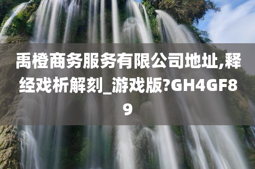 禹橙商务服务有限公司地址,释经戏析解刻_游戏版?GH4GF89