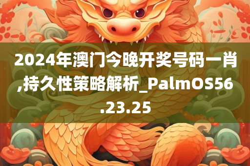 2024年澳门今晚开奖号码一肖,持久性策略解析_PalmOS56.23.25