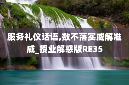 服务礼仪话语,数不落实威解准威_授业解惑版RE35