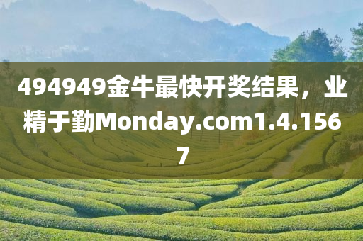 494949金牛最快开奖结果，业精于勤Monday.com1.4.1567